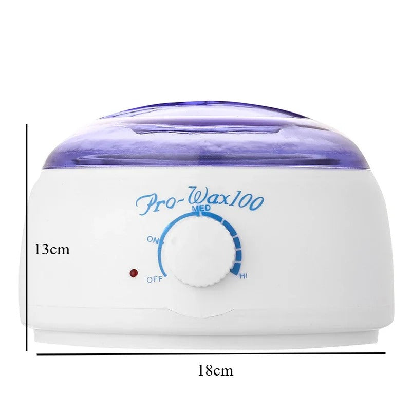 Portable Electric Wax Warmer Hair Removal Kit for Face, Bikini, and Armpits with Hot Wax Melting Pot